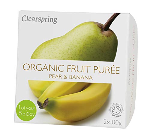 Clearspring Organic Pear and Banana Puree, 200g (Pack of 2)