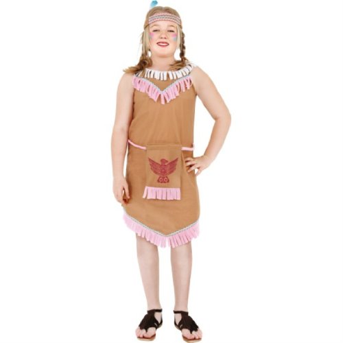 Indian Girl Costume with Bird Bagde