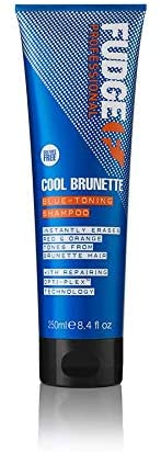 Fudge Professional Blue Toning Shampoo, Cool Brunette Shampoo, For Brunettes, Removes Orange/Red Tones 250 ml