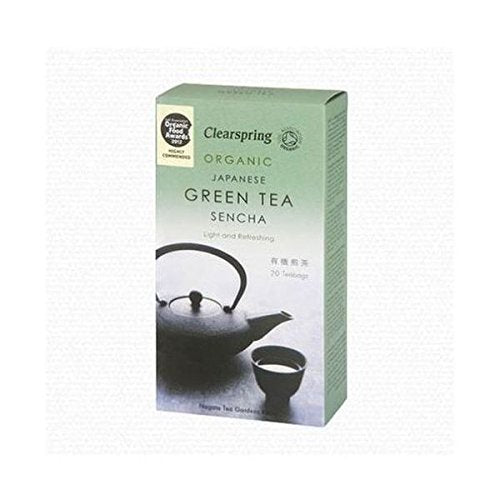 Clearspring Organic Sencha Green Tea Bags - Box x 5 (Pack of 5)
