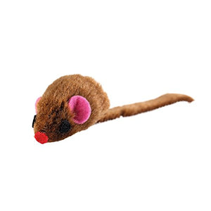Cat Toy Plush Mouse, 5 Cm Black/Brown With Catnip  Pack Of 6 | Hunter