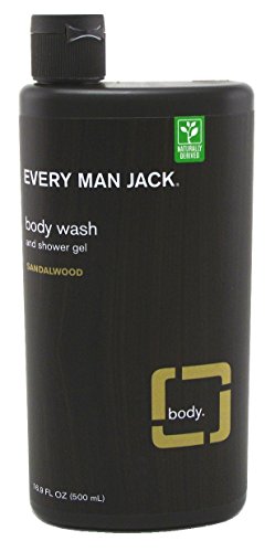 Every Man Jack Body Wash And Shower Gel 16.9oz Sandalwood (2 Pack)