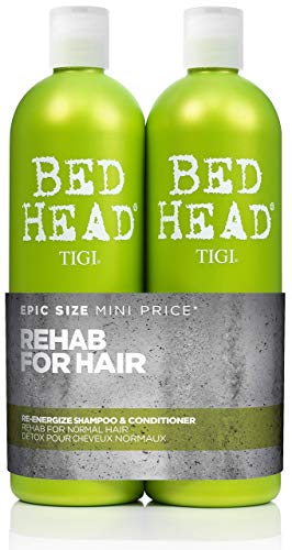 Bed Head by Tigi Urban Antidotes Re-Energise Daily Shampoo and Conditioner, 750 ml, Pack of 2