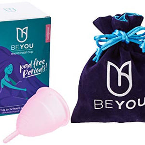 BeYou Menstrual Cup | Women’s Health Top 10 | Period Cup | Eco-Friendly Tampon Alternative | Comfortable Period Cup | Menstrual | Organic Menstrual Cup | 100% Hygienic | (Medium)