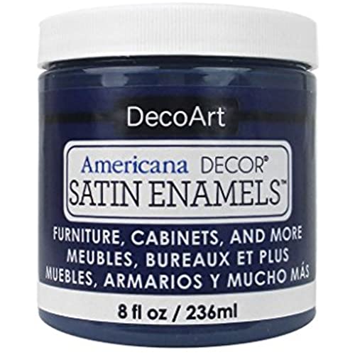 Americana Décor Satin Enamels Bottle Paint, Acrylic, Dark Denim, 7 x 7 x 8 cm