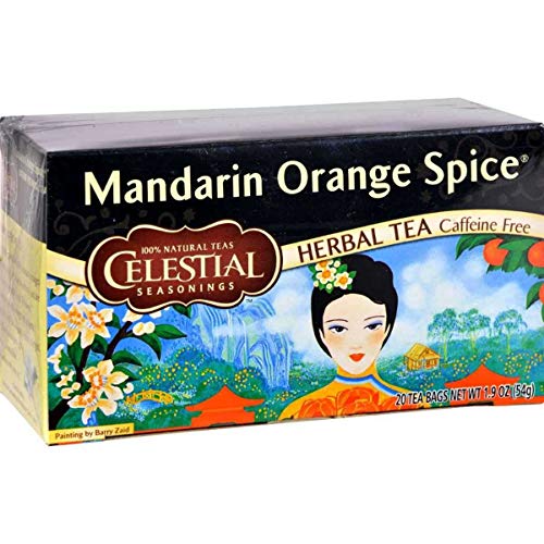 Celestial Seasonings Mandarin Orange Spice Natural Herbal Tea, Caffeine Free - 20 Ea ( Pack of 3 )