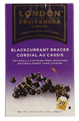 London Fruit & Herb Co Blackcurrant Bracer Fruit Tea 20 Bags (Pack of 4)