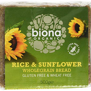 NIL Biona Organic Rice Bread with Sunflower Seed, 500g