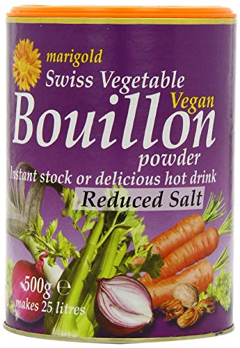 Marigold Vegan Bouillon Powder, Less Salt 500 g (Pack of 2)