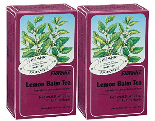 Floradix Lemon Balm Organic Herbal Tea 15 Bag (Pack of 2)