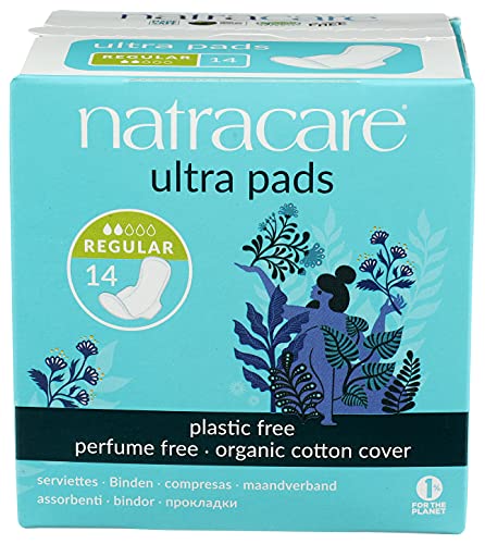 Natracare Organic And Natural Ultra Pads with Wings Regular - 2 x Packs of 14 (28 Pads)