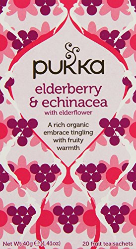 Pukka Herbs Elderberry & Echinacea Tea 20 sachet X 5 (Pack of 5)
