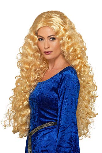 Smiffy's 48847 Medieval Warrior Queen Wig, Womens, Blonde, One Size