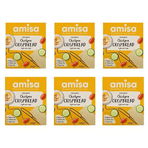 Amisa Organic Gluten Free Chick Pea Crispbread 120 g (Pack of 6)
