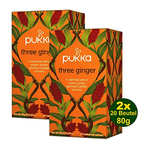 Pukka Organic Three Ginger (2x Pack of 36 G (72g) – Organic Ginger