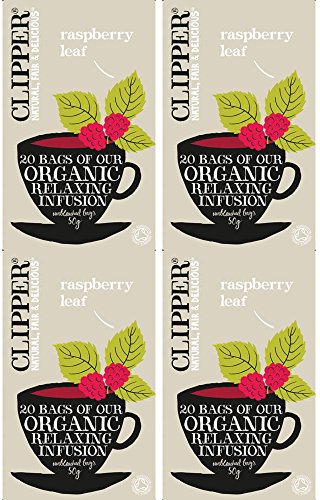 Clipper Organic Raspberry Leaf Tea 20 Bag (Pack of 4)
