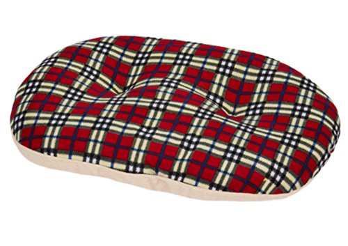 Gor Pets Argyll Oval Cushion 100Cm (40") Red Check | Gor Pets