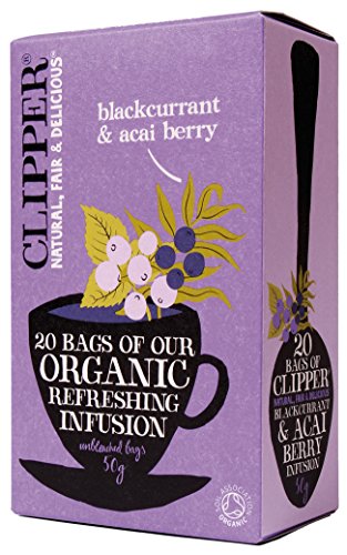 Clipper Fairtrade Organic Black Currant and Acai Berry 20 Tea Bags, 50g