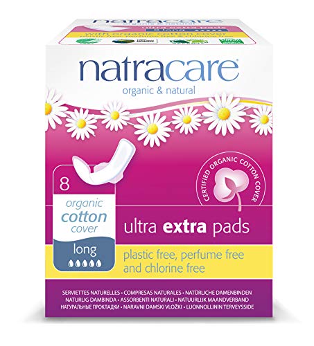 Natracare Long Ultra Extra Pads with Wings -(1 Pack of 8 pads)