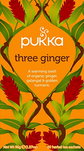 Pukka Organic Three Ginger Tea Bags - 20 sachets, 36g