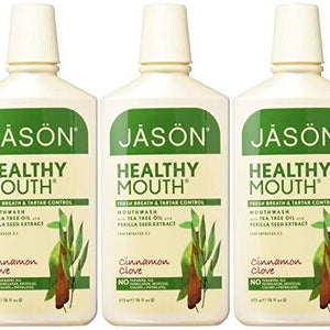 Pack of 3 x Jason Healthy Mouth Mouthwash Cinnamon Clove - 16 fl oz