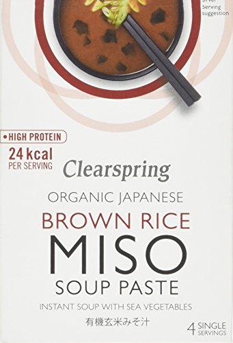 Clearspring Instant Organic Miso Veg Soup Paste 60 g (Pack of 4)