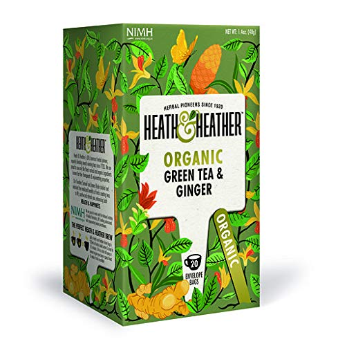 Heath & Heather Organic Green Tea & Ginger (Pack of 3)