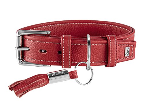 Collar Cannes, 55 Red, Leather | Hunter