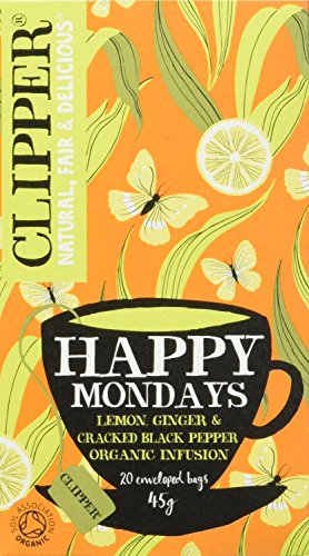 Clipper Happy Mondays Lemon Ginger Cracked Black Pepper 20 Envelopes