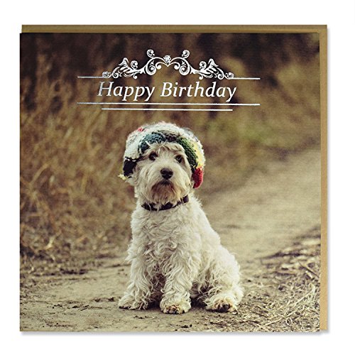 West Highland White Terrier Woolly Hat Block Foil