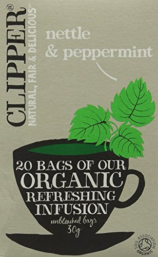 Clipper Organic Nettle and Mint Infusion 20 Teabags (Pack of 6, Total 120 Teabags)