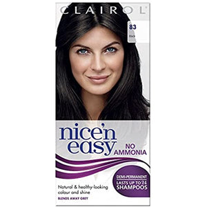 Clairol Nice'n Easy Semi-Permanent Hair Dye No Ammonia 83 Natural Black