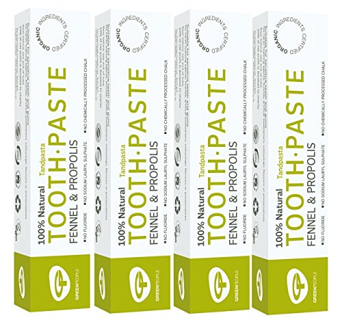 Green People Fennel & Propolis Toothpaste 50ml (Pack of 4)