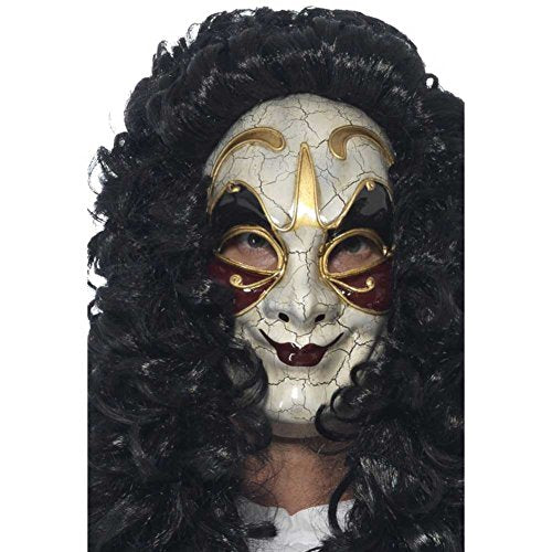 Smiffy's 45225 Men's Venetian Masked Robber Mask, One Size