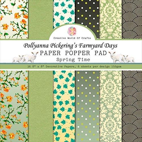 Pollyanna Pickering Paper Popper Pad 8"X8" 36/Pkg-Farmyard Days, 6 Designs/6ea