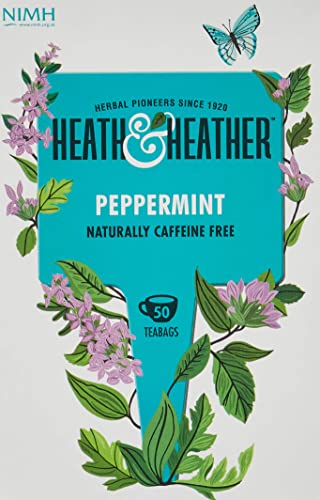 Heath and Heather Peppermint Herbal Infusions 50 Teabags (Pack of 6, Total 300 Teabags)