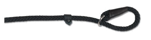 Heritage Nylon Rope Slip Lead Black 1.5m X12mm Sz 4-8