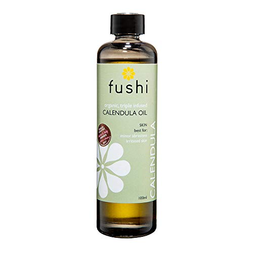 Fushi Organic Calendula Oil 100ml | Fresh-Pressed & Triple Infused for 3 Months | Best for Minor Abrasions, Irritated Skin, Skin Healing | Anti-inflammatory | Oil for Babies | Vegan, Made in the UK