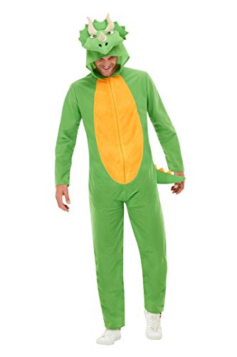 Smiffys 50711M Dinosaur Costume, Unisex Adult, Green, M - Size 38"-40"