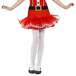 Smiffys Children's Little Miss Santa Costume, Dress, Bolero & Headband, Santa, Size:M, Colour: Red, 25440