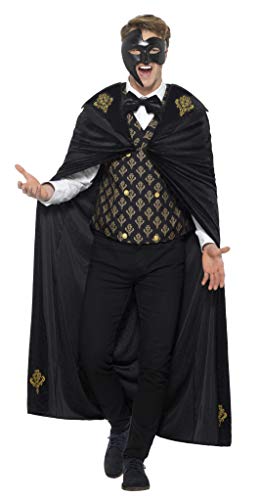 Smiffys 48031M Black and Gold Deluxe Phantom Costume
