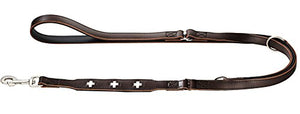 Training Leash Swiss 13/200 Organic Leather Brown/Nappa Black | Hunter