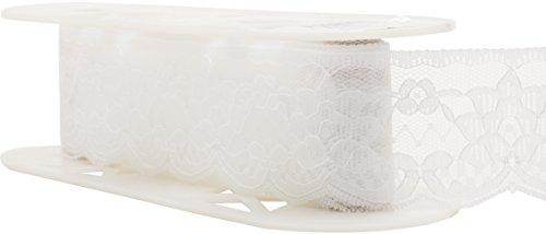 Simplicity Creative Group 2.5" Double Daisy Lace Trim, 12 yd, White