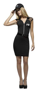 Fever Adult Women's FBI Costume, Pencil Skirt Dress, Belt and Cap, Cops, Size XS, 44535