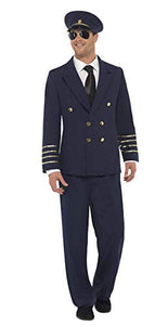 Smiffy's Pilot Costume Medium Navy Blue