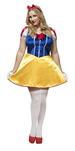 Fever Adult Women's Fairytale Costume, Dress, Attached underskirt and Headband, Curves, Plus Size X2, 41000