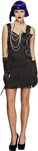 Fever Adult Women's Flapper Foxy Costume, Dress, Headband and Gloves, Twenties, Size: S, 22824