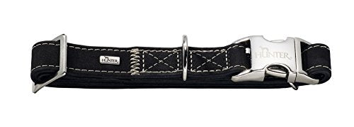 Collar Hunting Alu-Strong Gr. M Black, Leather | Hunter