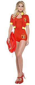 Smiffys, Ladies Baywatch Lifeguard Costume, Bodysuit, Jacket and Swimming Board, Size: S, 33321