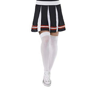 Smiffys 47122S Cheerleader Costume, Black, Small, UK 8-10